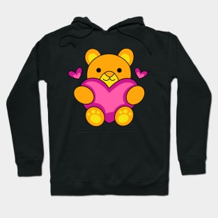 Cute Bear with Hearts Hoodie